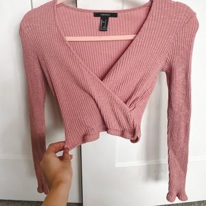 Pink wrap top